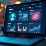Современный интерфейс интернет-магазина с визуализацией технологий искусственного интеллекта для увеличения продаж