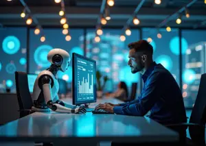 Офис с использованием AI для анализа конкурентов в онлайн-продажах